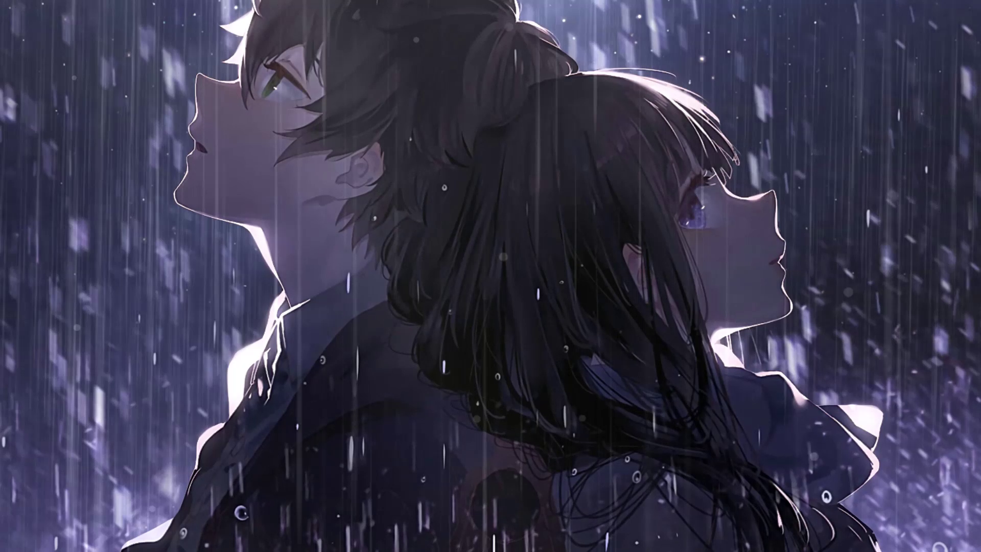 Chitanda And Oreki In The Rain Hyouka Live Wallpaper - SetLivewallpaper